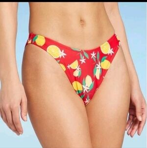 Women's Scoop Front Cheeky Extra High Leg Bikini Bottom Wild Fable Lemon M(8-10)